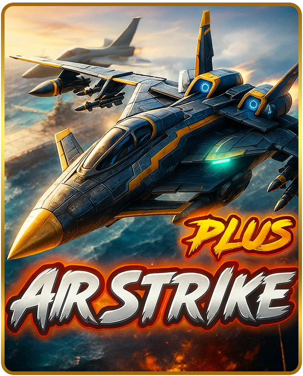 Air Strike Plus slot game with futuristic fighter jets in combat - free social casino game at Milkyways
